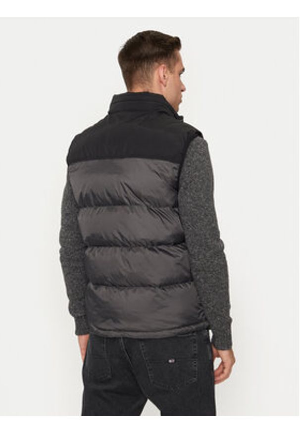 Schott NYC Bezrękawnik UTAHV Szary Regular Fit. Kolor: szary. Materiał: syntetyk. Długość rękawa: bez rękawów