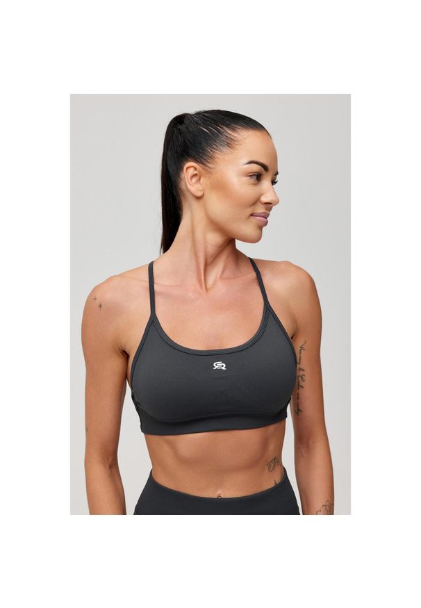 ROUGH RADICAL - Stanik sportowy bezszwowy Rough Radical Seamless Glow Bra. Kolor: szary. Sport: joga i pilates