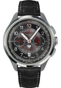 AVIATOR - Zegarek męski Aviator V.4.40.0.350.4 PL czarny. Kolor: czarny #1