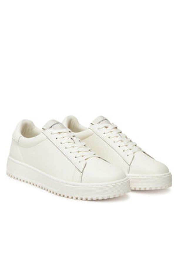 Emporio Armani Sneakersy X4X690 XF846 00894 Biały. Kolor: biały. Materiał: skóra