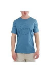 FUNDANGO - T-shirt męski Fundango Basic - T Logo-4 krótki rękaw. Kolor: niebieski. Materiał: bawełna, materiał. Długość rękawa: krótki rękaw. Długość: krótkie