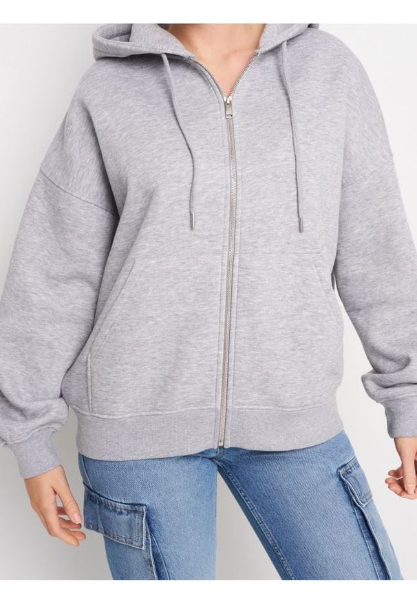 Sinsay - Bluza z kapturem - szary. Typ kołnierza: kaptur. Kolor: szary