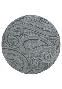 Krawat Męski - Angelo di Monti - Stalowy ze Wzorem Paisley. Kolor: szary. Materiał: tkanina. Wzór: paisley. Styl: elegancki, wizytowy #4