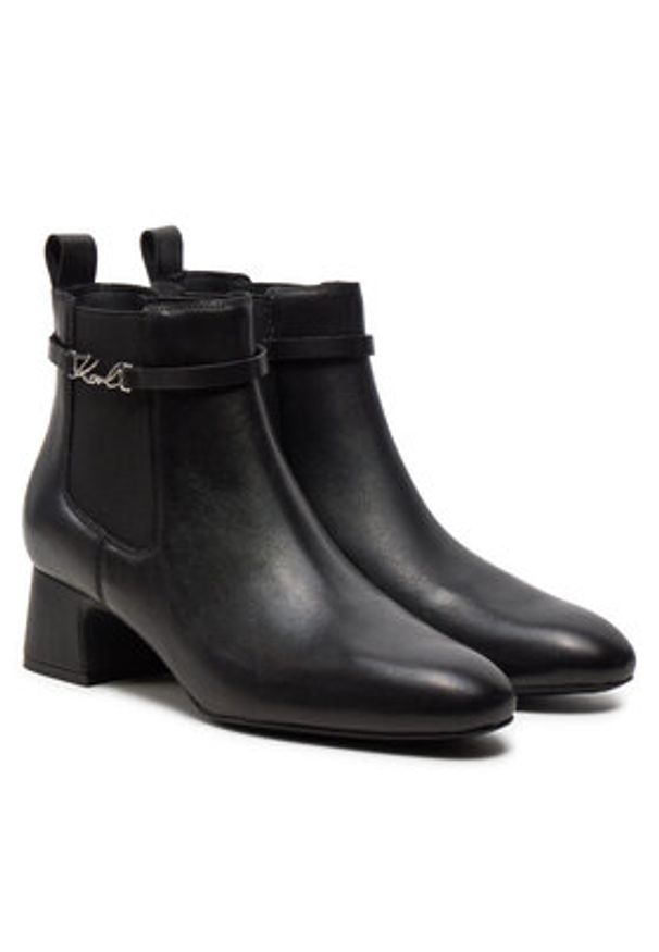 Karl Lagerfeld - KARL LAGERFELD Botki Bonnie KL30344 Czarny. Kolor: czarny. Materiał: skóra