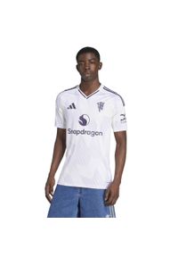 Adidas - Koszulka piłkarska ADIDAS Manchester United 25/26 wyjazdowa. Wzór: aplikacja. Sport: piłka nożna