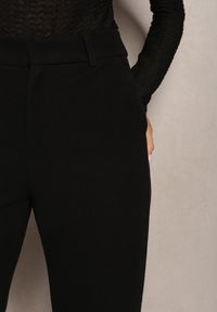 Renee - Czarne Spodnie Garniturowe High Waist Aigah. Stan: podwyższony. Kolor: czarny. Materiał: wiskoza, tkanina