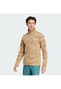 Adidas - Bluza Terrex Multi Printed Full-Zip Fleece. Kolor: zielony, brązowy, wielokolorowy. Materiał: polar, materiał. Sport: turystyka piesza