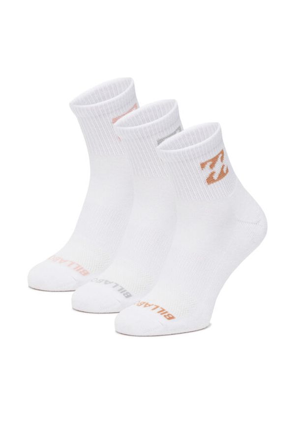 Billabong Zestaw 2 par wysokich skarpet damskich AS_BILLABONG_03Z_SS25 (3-PACK) Biały. Kolor: biały. Materiał: poliester, materiał