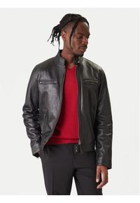 TOMMY HILFIGER - Tommy Hilfiger Kurtka skórzana Racer MW0MW41961 Czarny Regular Fit. Kolor: czarny. Materiał: skóra #1