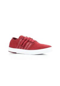 Buty do chodzenia męskie K-Swiss DR Cinch LO. Zapięcie: sznurówki. Kolor: czerwony. Materiał: guma, materiał, tkanina, syntetyk. Szerokość cholewki: normalna. Sport: turystyka piesza