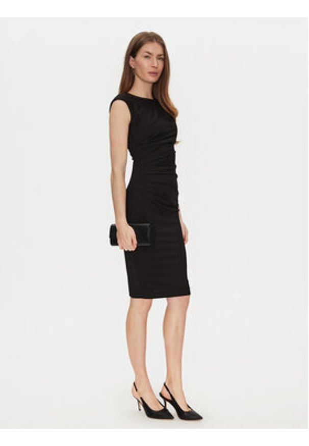 Rinascimento Sukienka koktajlowa CFC0122548003 Czarny Regular Fit. Kolor: czarny. Materiał: syntetyk. Styl: wizytowy