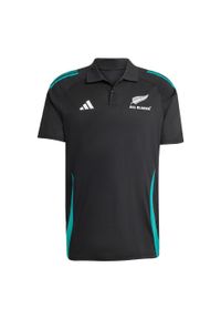 Adidas - Treningowa koszulka polo All Blacks. Typ kołnierza: polo. Kolor: czarny, niebieski, wielokolorowy. Sport: fitness
