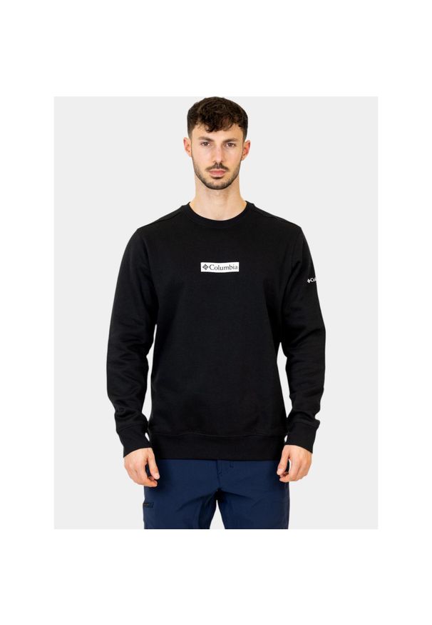 columbia - Bluza męska Columbia Beaumount Crew. Kolor: czarny. Materiał: materiał