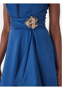 Rinascimento Sukienka koktajlowa CFC0127853003 Niebieski Slim Fit. Kolor: niebieski. Materiał: syntetyk. Styl: wizytowy #6