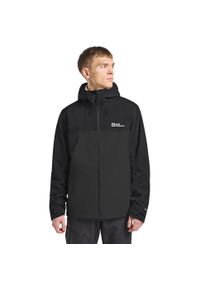Kurtka uniwersalna męska Jack Wolfskin 11158926350. Typ kołnierza: kaptur. Kolor: szary. Materiał: syntetyk