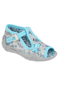 Befado obuwie dziecięce 213P127 niebieskie. Nosek buta: otwarty. Kolor: niebieski. Materiał: bawełna, tkanina #1