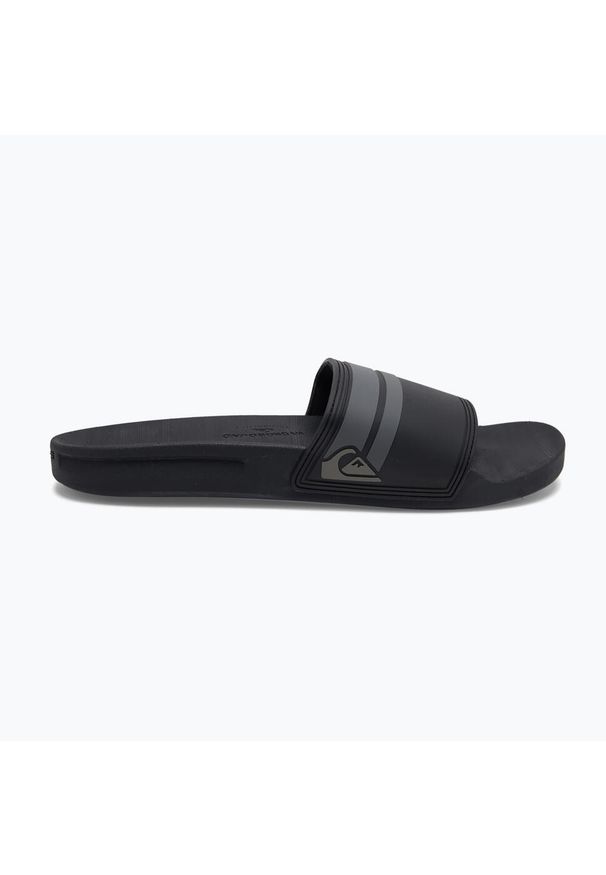 Klapki basenowe męskie Quiksilver Rivi Slide. Kolor: szary. Materiał: guma, syntetyk. Sport: pływanie, fitness