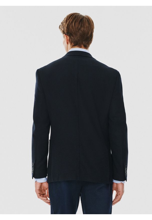 Pako Lorente - PAKO LORENTE – Casualowa marynarka męska w kolorze granatowym. Okazja: na co dzień. Kolor: niebieski. Materiał: wiskoza, elastan, dzianina, nylon. Styl: casual