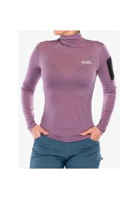 MONS ROYALE - Longsleeve damski Mons Royale Diversion Merino Mock Neck Long Sleeve. Kolor: fioletowy. Długość rękawa: długi rękaw. Sport: kolarstwo