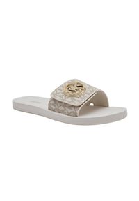 Michael Kors - MICHAEL KORS Białe klapki damskie MK Charm, Rozmiar 39. Kolor: biały #3