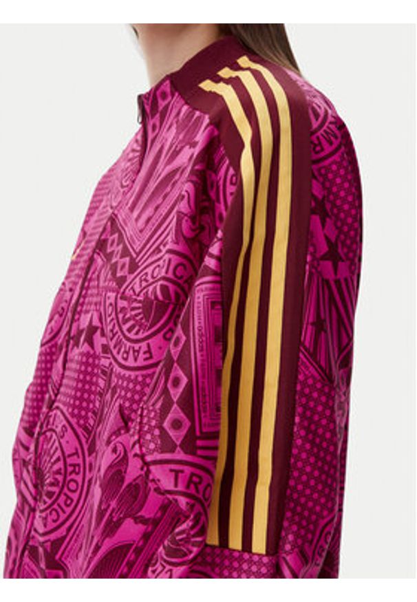 Adidas - adidas Bluza FARM Tiro JD6297 Różowy Loose Fit. Kolor: różowy. Materiał: bawełna