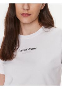 Tommy Jeans T-Shirt Essential DW0DW17359 Biały Regular Fit. Kolor: biały. Materiał: bawełna