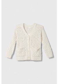 Abercrombie & Fitch kardigan dziecięcy kolor beżowy. Kolor: beżowy. Materiał: dzianina #1