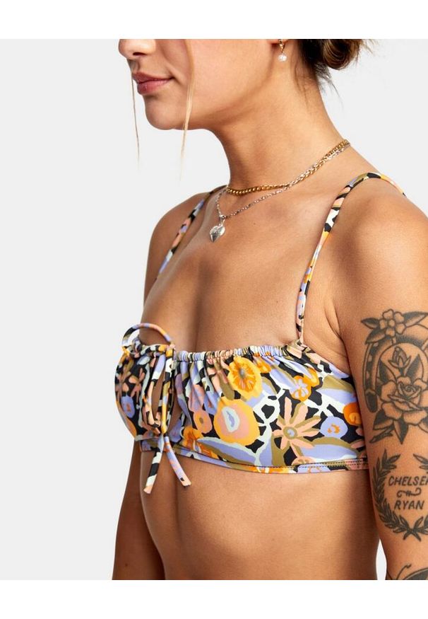 Góra od bikini RVCA Avant Gardner Bralet. Kolor: pomarańczowy. Materiał: elastan, poliamid