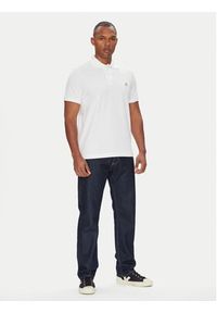 Moose Knuckles Polo Everett M34MT712 Biały Slim Fit. Typ kołnierza: polo. Kolor: biały. Materiał: bawełna #3