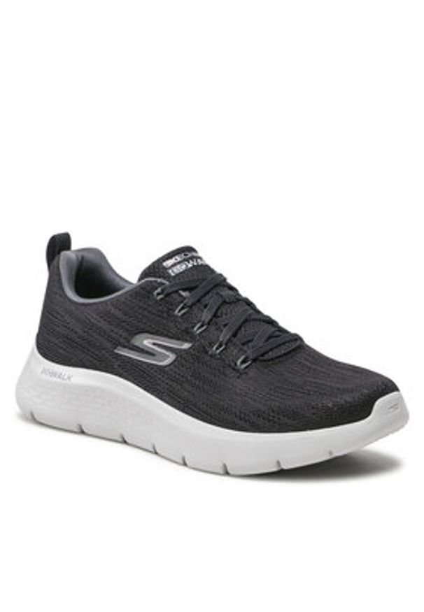 skechers - Skechers Sneakersy Go Walk Flex 216481/BKGY Czarny. Kolor: czarny. Materiał: materiał