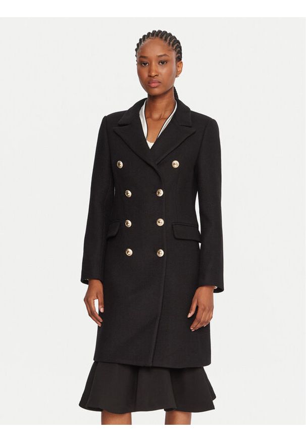 Rinascimento Płaszcz wełniany CFC0126209003 Czarny Slim Fit. Kolor: czarny. Materiał: syntetyk