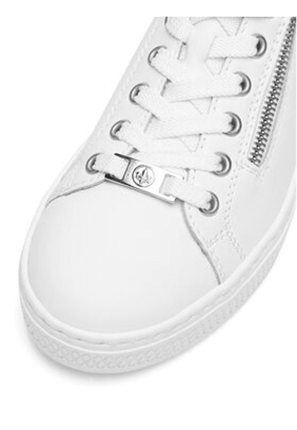 Rieker Sneakersy L59L1-83 Biały. Kolor: biały. Materiał: skóra