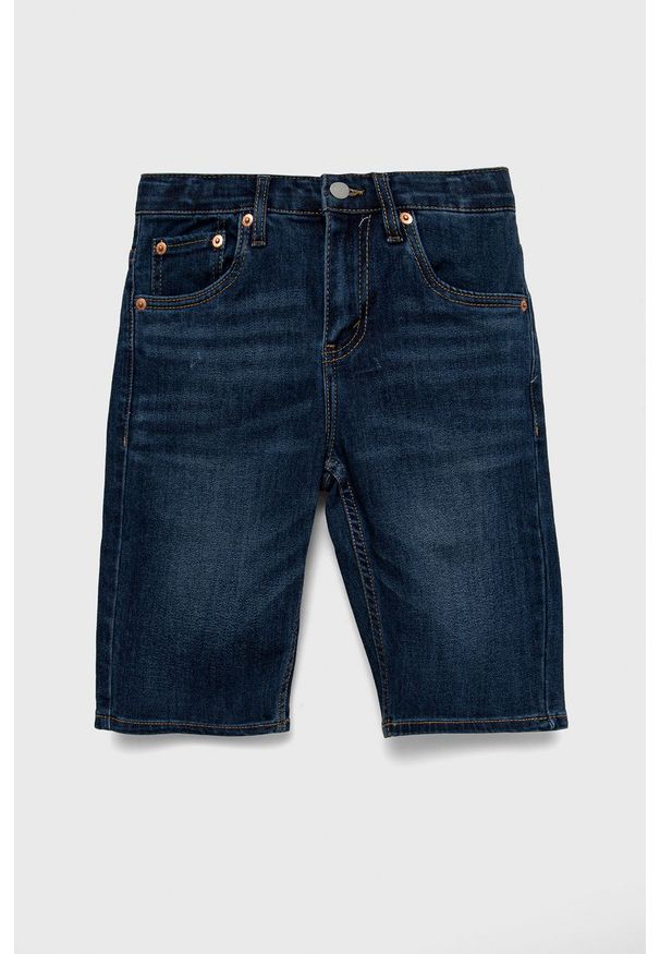 Levi's® - Levi's szorty jeansowe dziecięce kolor granatowy. Okazja: na spotkanie biznesowe, na co dzień. Kolor: niebieski. Materiał: jeans. Styl: biznesowy, casual