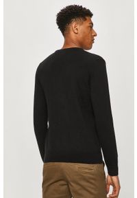GANT - Gant sweter z domieszką wełny kolor czarny. Okazja: na co dzień. Kolor: czarny. Materiał: wełna. Długość rękawa: długi rękaw. Długość: długie. Styl: casual #3