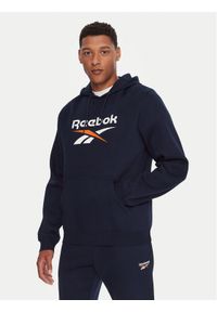 Reebok Bluza RK25151CCM Granatowy Regular Fit. Kolor: niebieski. Materiał: bawełna