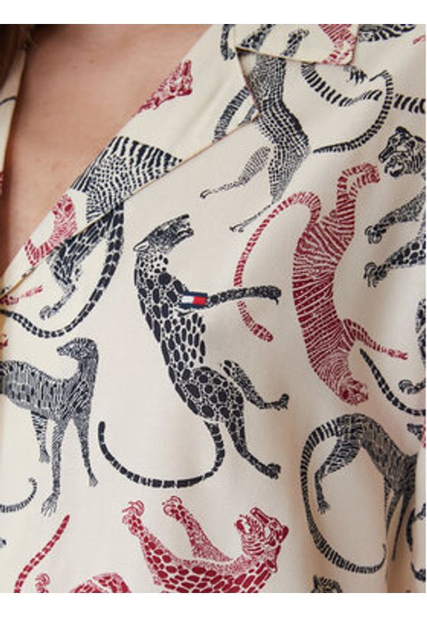 TOMMY HILFIGER - Tommy Hilfiger Koszulka piżamowa UW0UW06243 Écru. Materiał: wiskoza