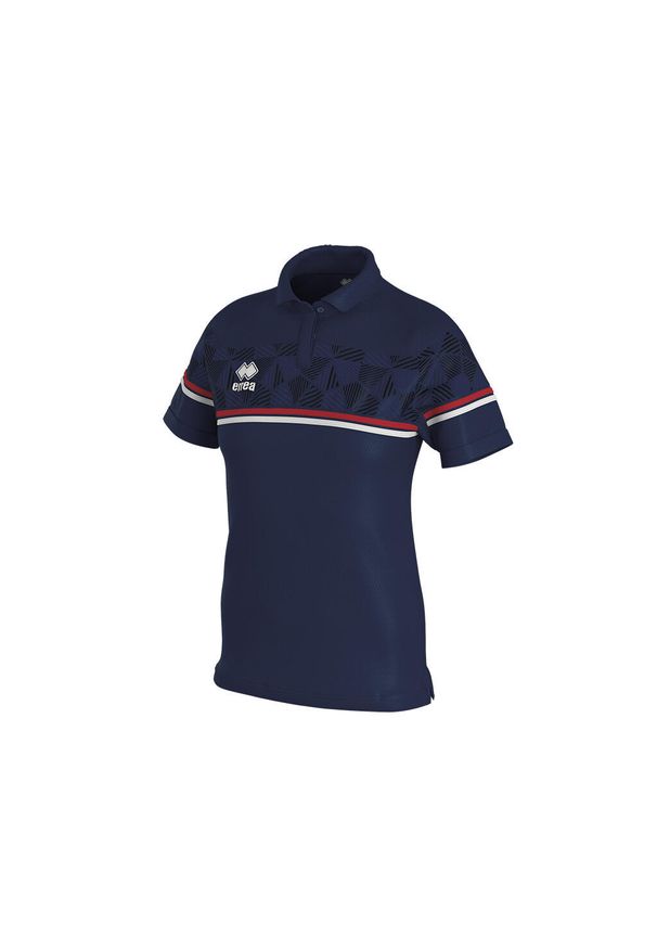 ERREA - Damska koszulka polo Errea darya. Typ kołnierza: polo. Kolor: czerwony, niebieski, wielokolorowy