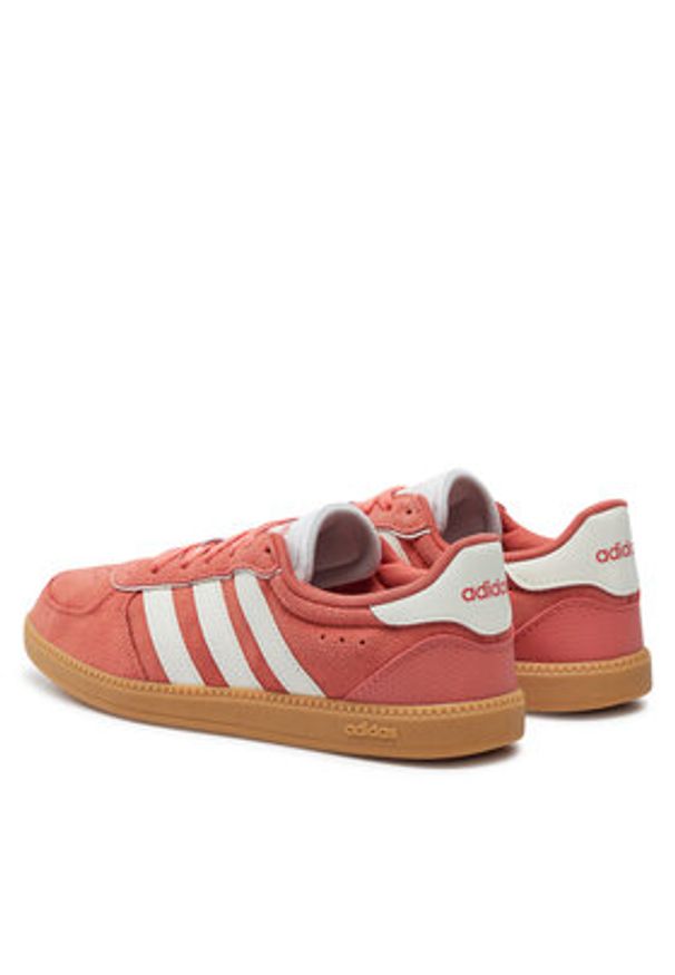 Adidas - adidas Sneakersy Breaknet Sleek IH5470 Pomarańczowy. Kolor: pomarańczowy. Materiał: zamsz, skóra