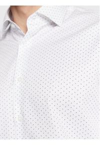 Calvin Klein Koszula Twill Print K10K110937 Biały Fitted Fit. Kolor: biały. Materiał: bawełna. Wzór: nadruk #3