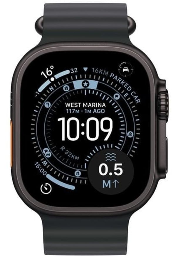 APPLE - Watch Ultra 3 49mm Black Titanium/Black Ocean Band