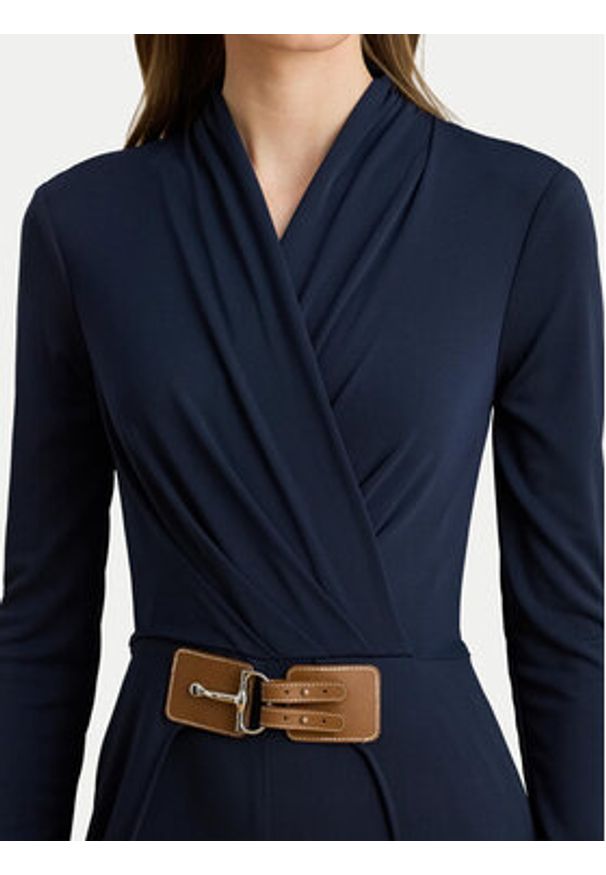 Lauren Ralph Lauren - LAUREN RALPH LAUREN Kombinezon 200980218001 Granatowy Wide Leg. Kolor: niebieski. Materiał: syntetyk