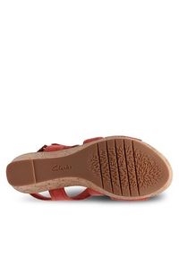 Clarks Sandały Rose Way 26171317 Czerwony. Kolor: czerwony #5