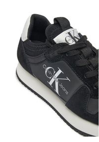 Calvin Klein Jeans Sneakersy Runner Sock Laceup Ny-Lth W YW0YW00840 Czarny. Kolor: czarny. Materiał: zamsz, skóra #5