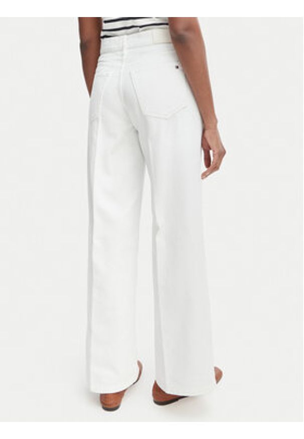 TOMMY HILFIGER - Tommy Hilfiger Jeansy 70s WW0WW48576 Biały Wide Leg. Kolor: biały