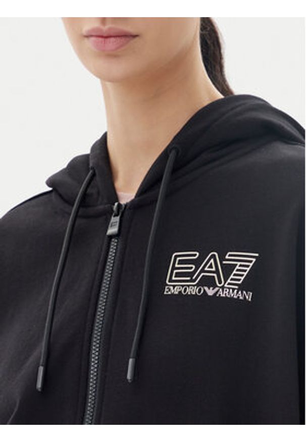 EA7 Emporio Armani Dres 7W000110 AF12473 MC004 Czarny Loose Fit. Kolor: czarny. Materiał: bawełna