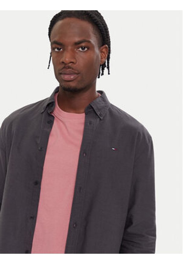 Tommy Jeans Koszula DM0DM21298 Czarny Regular Fit. Kolor: czarny. Materiał: bawełna