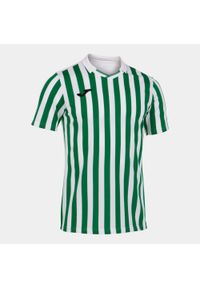 Koszulka do piłki nożnej dla chłopców Joma Copa II z krótkim rękawem. Kolor: wielokolorowy, biały, zielony. Długość rękawa: krótki rękaw. Długość: krótkie. Sport: piłka nożna #1