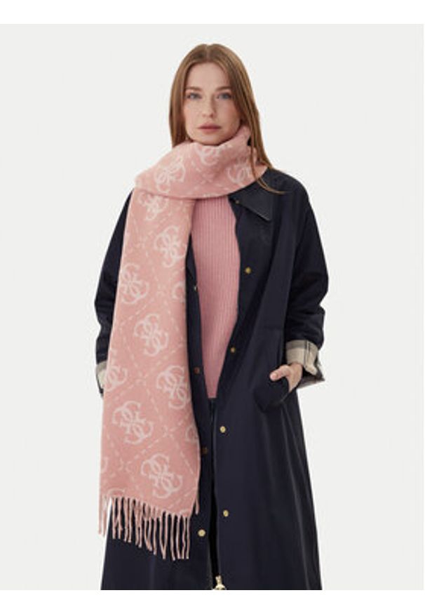 Guess Szalik AW5217 VIS03 Różowy. Kolor: różowy. Materiał: poliester