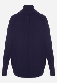 Born2be - Granatowy Klasyczny Golf z Dodatkiem Kaszmiru Zoirmosa. Okazja: na co dzień, do pracy, na spotkanie biznesowe. Typ kołnierza: golf. Kolor: niebieski. Materiał: kaszmir. Długość rękawa: długi rękaw. Długość: długie. Styl: klasyczny #3