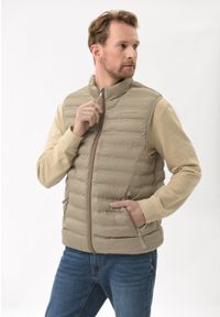 Volcano - Pikowany bezrękawnik V-ANIM. Okazja: na co dzień, na spacer. Typ kołnierza: kołnierzyk stójkowy. Materiał: materiał. Długość rękawa: bez rękawów. Długość: krótkie. Wzór: kolorowy. Sezon: jesień, wiosna. Styl: klasyczny, casual #1